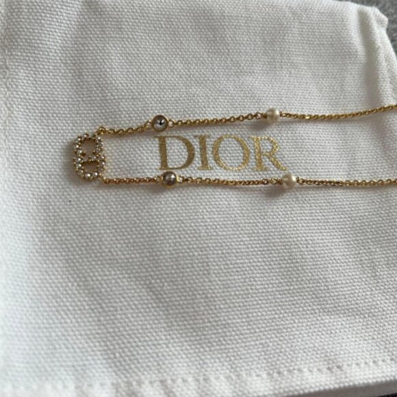 Dior Gold Necklace with White Accents - Picture 4 of 6